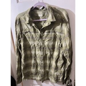 REI Button Up Long Sleeve Shirt Fishing Outdoor Camping Hiking Men Medium